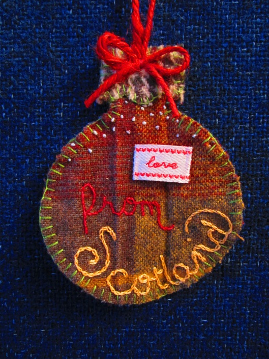 Embroidered Christmas ornament 1